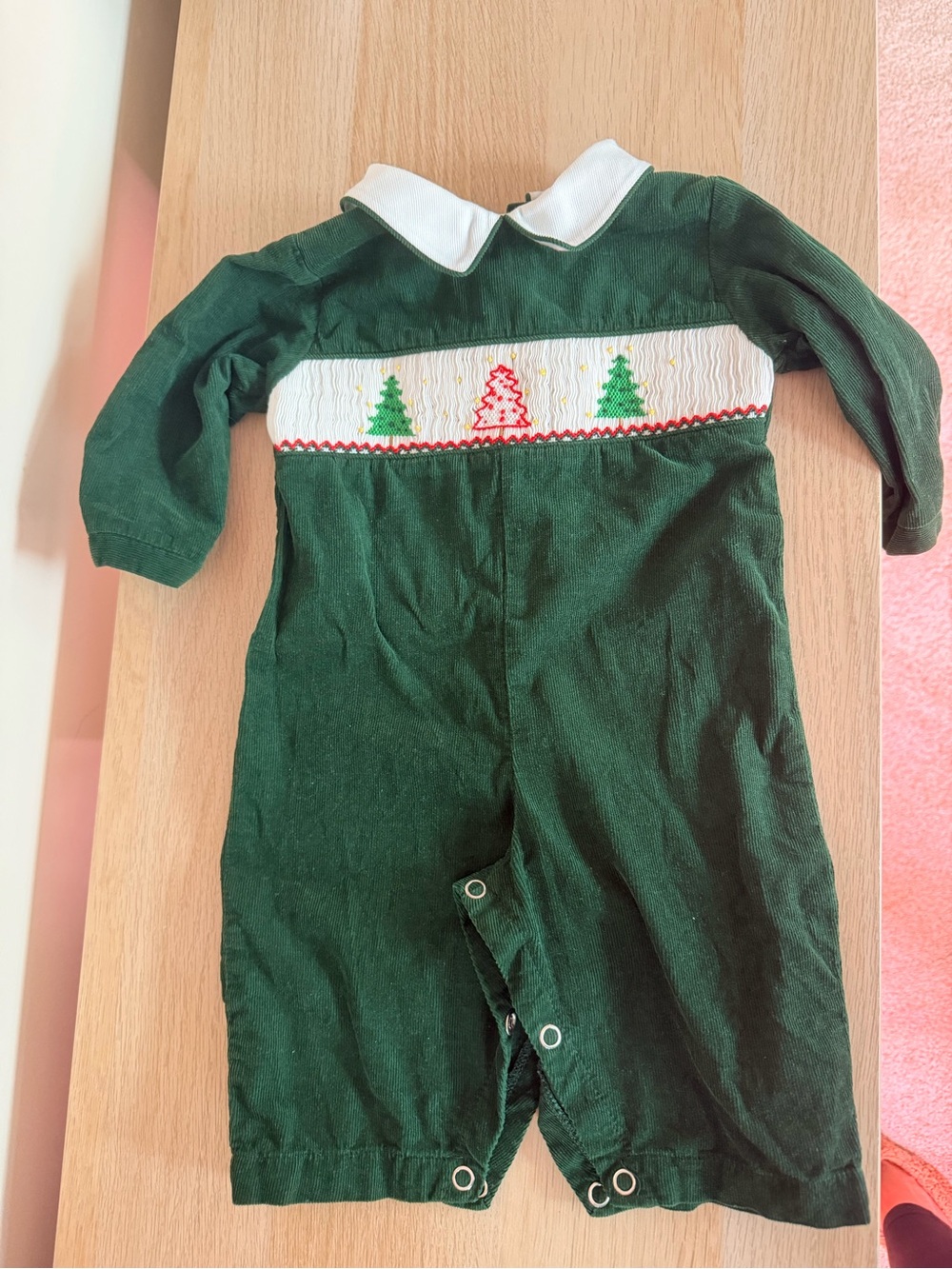 Baby smocked Christmas holiday outfit